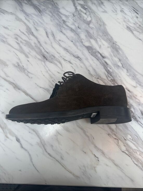 Tod\'s Dark Brown Suede Wingtip Derby main image 5